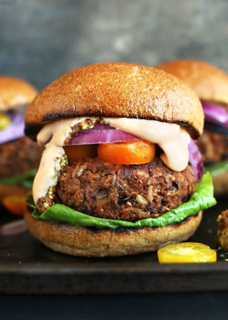 <strong>Get the <a href="https://minimalistbaker.com/easy-grillable-veggie-burgers/" target="_blank">Easy Grillable Veggie Burgers</a> recipe from Minimalist Baker</strong>