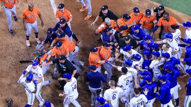 Houston Astros reliever Bryan Abreu suspended 2 games for hitting Rangers  Adolis Garcia