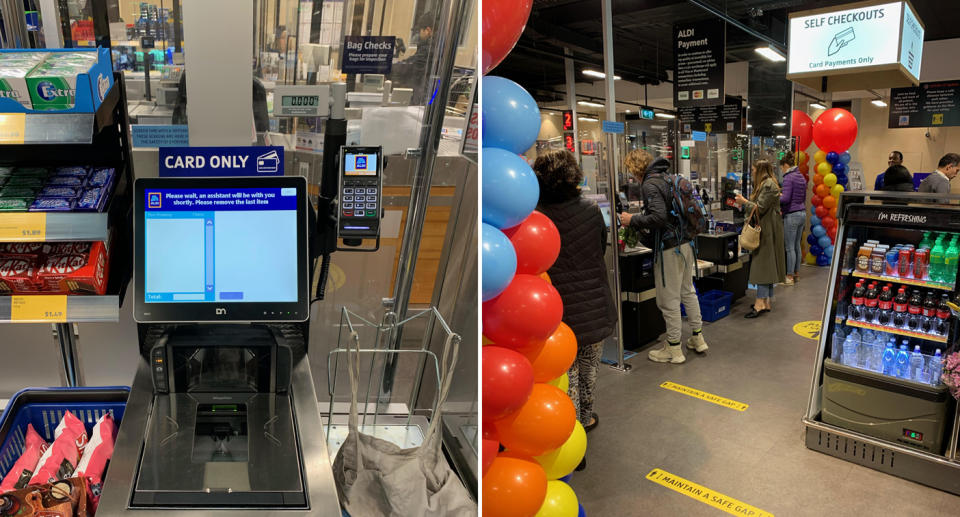 Aldi customers have had mixed reactions to their new self-service checkouts. Source: Supplied