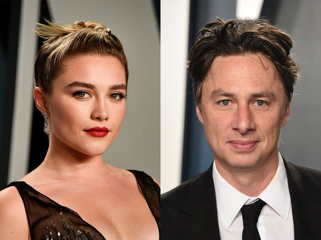 Frazer Harrison/Getty / John Shearer/Getty Florence Pugh and Zach Braff