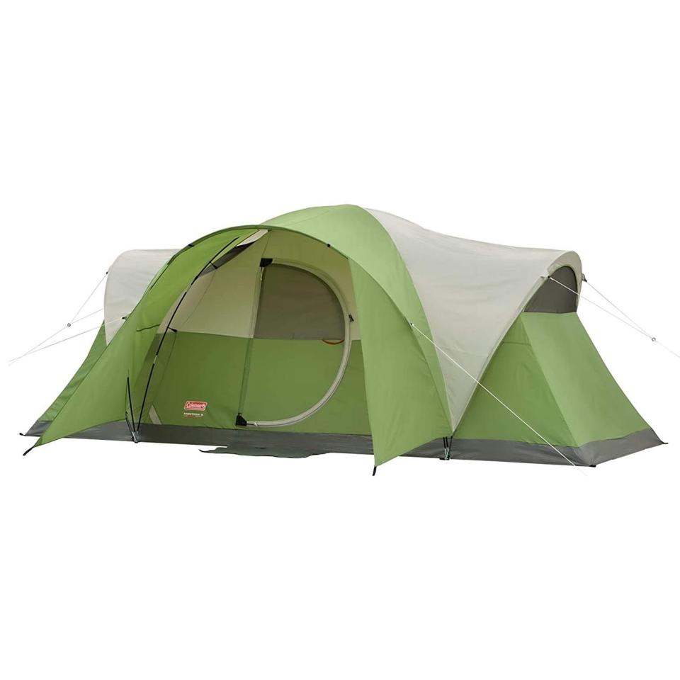 3) Coleman 8-Person Tent for Camping | Montana Tent with Easy Setup, Green