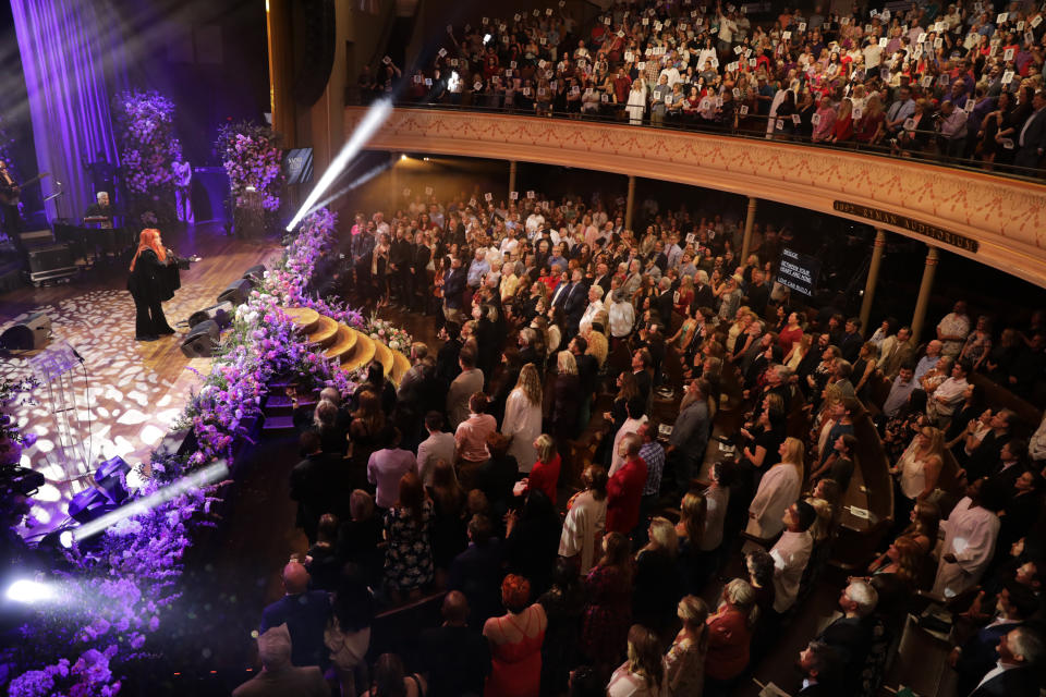 Wynonna Judd performs onstage during CMT and Sandbox Live’s “Naomi Judd: A River Of Time Celebration” at Ryman Auditorium on May 15, 2022 in Nashville, Tennessee. (Photo by Katie Kauss for CMT) - Credit: Katie Kauss for CMT