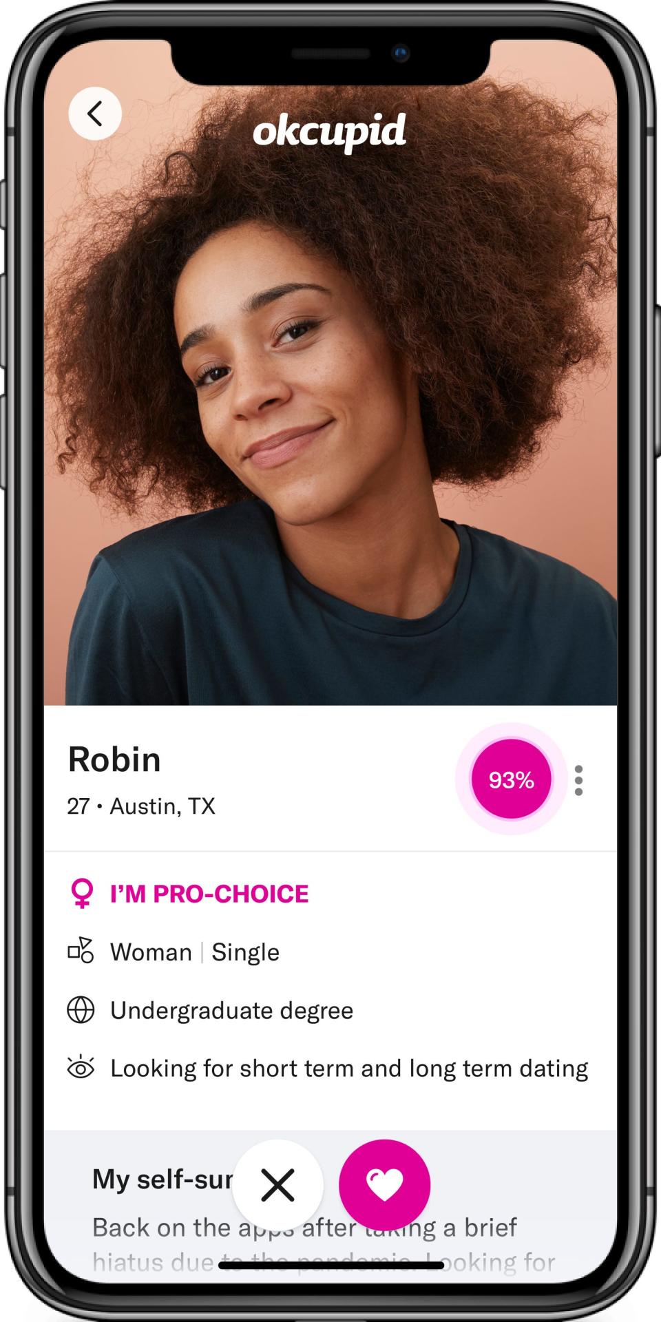 The "I'm pro-choice" badge on the app.