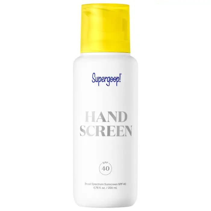 <p><a href="https://go.redirectingat.com?id=74968X1596630&url=https%3A%2F%2Fwww.sephora.com%2Fproduct%2Fsupergoop-handscreen-spf-40-P454392&sref=https%3A%2F%2Fwww.prevention.com%2Fbeauty%2Fskin-care%2Fg60178141%2Fbest-hand-cream-with-spf%2F" rel="nofollow noopener" target="_blank" data-ylk="slk:Shop Now;elm:context_link;itc:0;sec:content-canvas" class="link rapid-noclick-resp">Shop Now</a></p><p>Handscreen SPF 40 </p><p>sephora.com</p><p>$38.00</p>