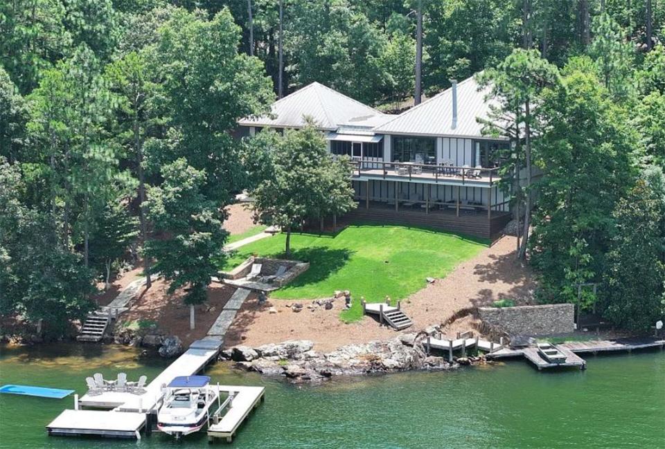 The two-story home and 1.1 aces at 567 Harbor View Boulevard are for sale for $1.45 million. The Lake Martin beauty provides four bedrooms and four bathrooms within 3,159 square feet of living space.
