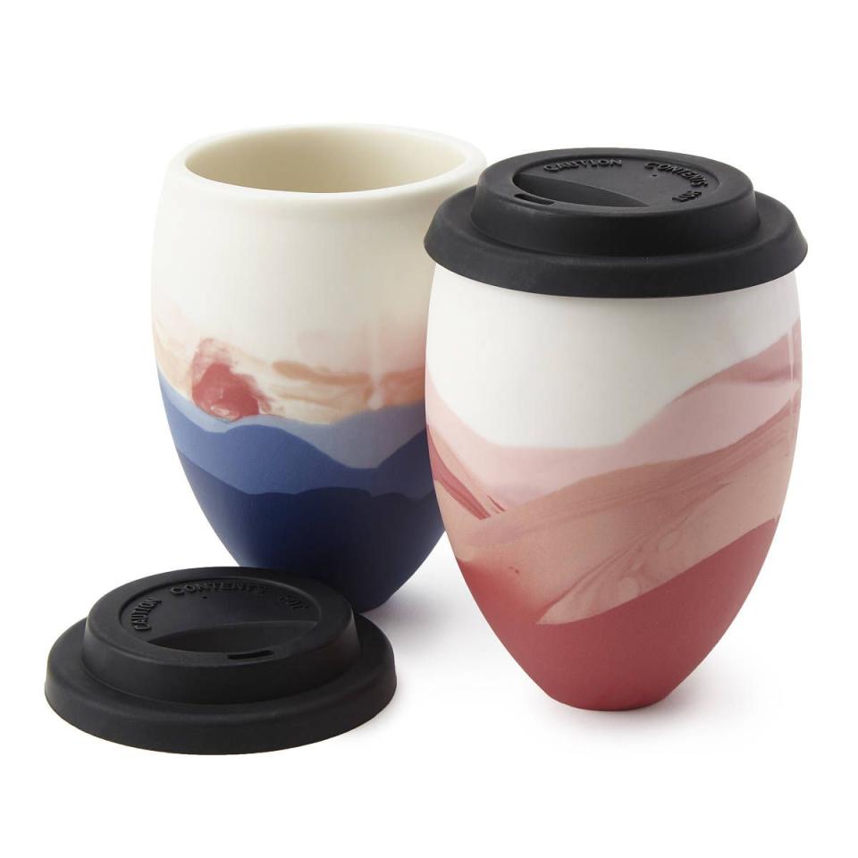 7) Handmade Sunset To-Go Cup