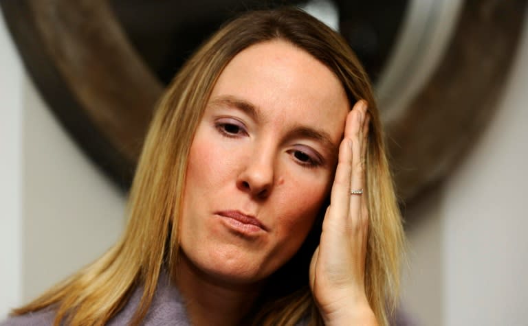 Belgian tennis players Justine Henin attends a press conference on February 14, 2011 in Brussels