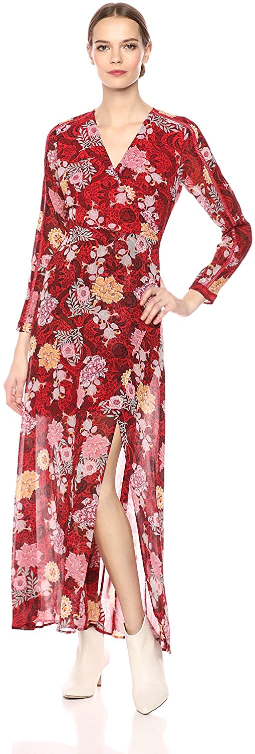 GUESS Women's Long Sleeve Elysian Maxi Dress