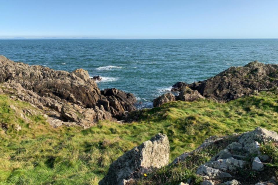 The National: The route leads walkers along nearby sea cliffs to the cave where Saint Ninian would seek solitude