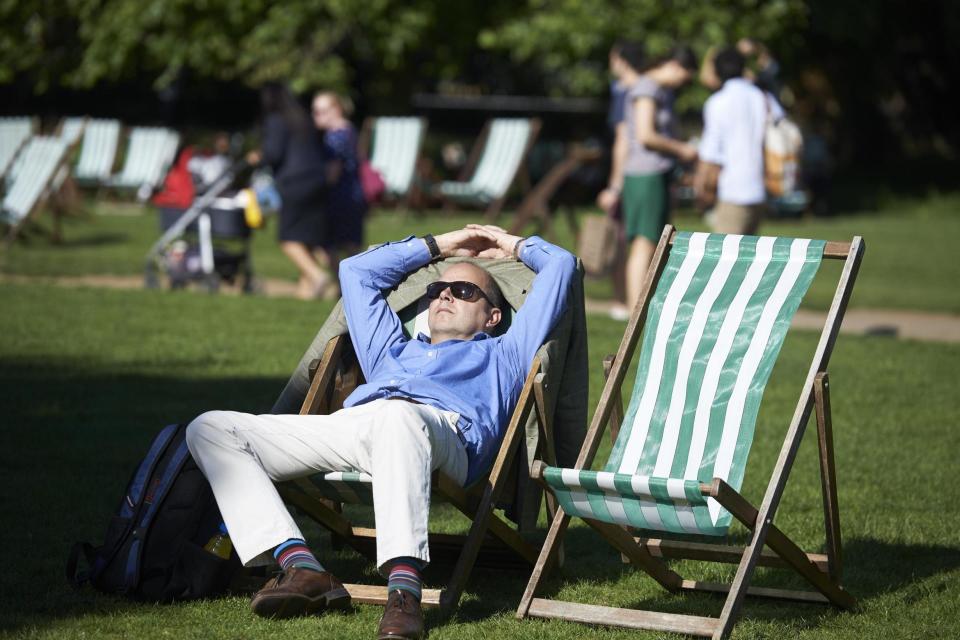 UK sunshine: Temperatures are expected to reach 26C this weekend (AFP/Getty Images)