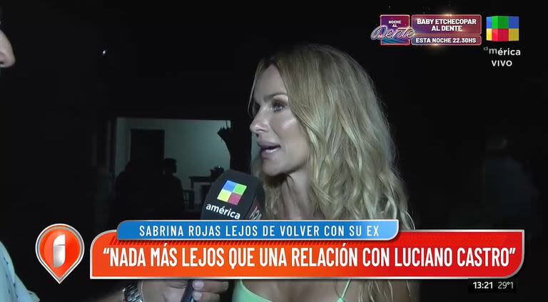 Hace algunos días, Sabrina Rojas desmintió una reconciliación con Luciano castro