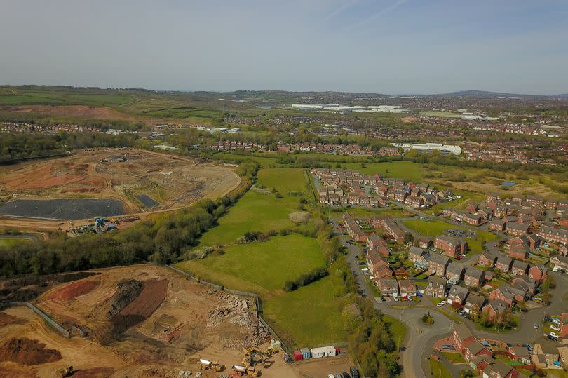 Aerial view of Walleys Quarry in Silverdale -Credit:Tristan Potter / SWNS