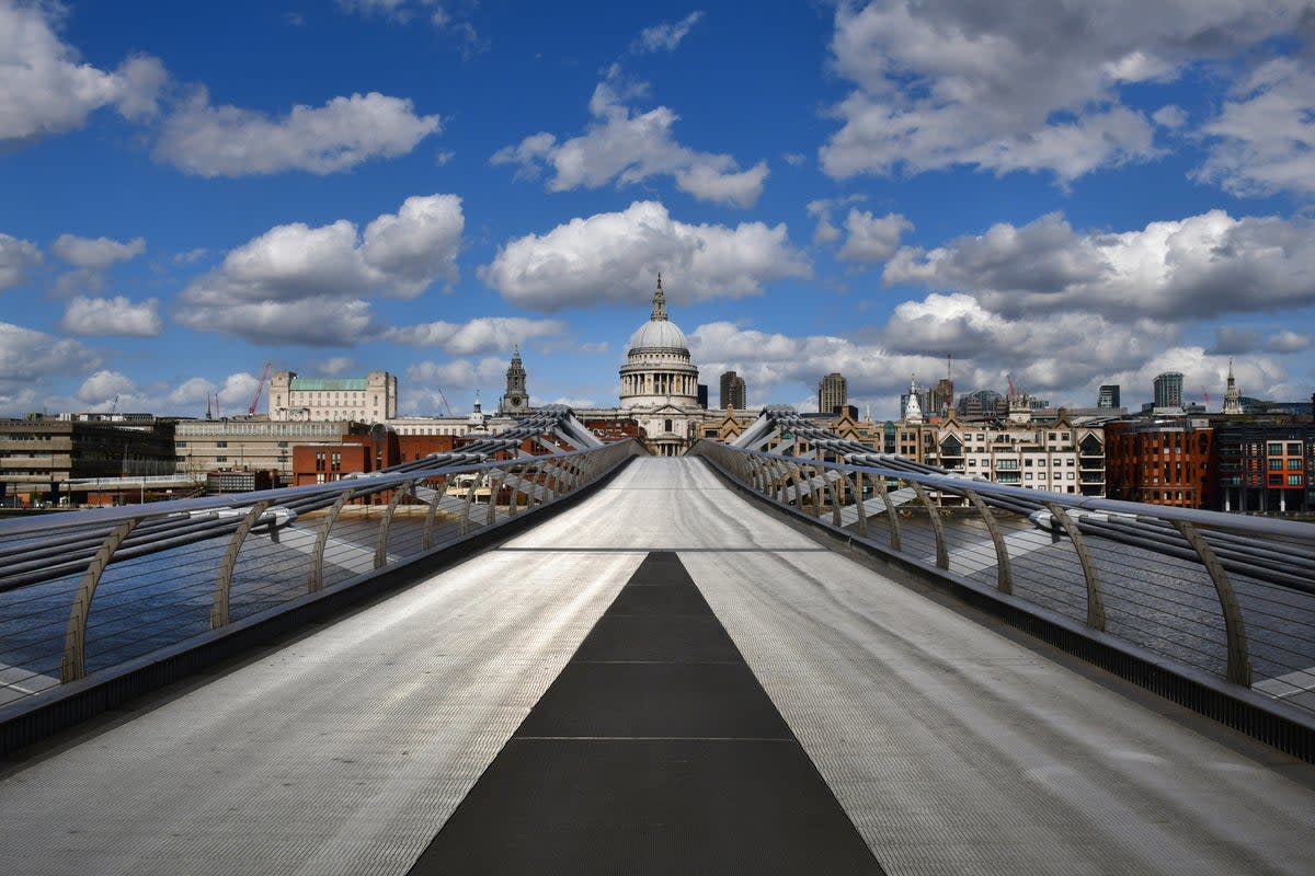 The cinematic approach to St Paul’s Cathedral is over the Millenium Bridge (Getty Images/iStockphoto)