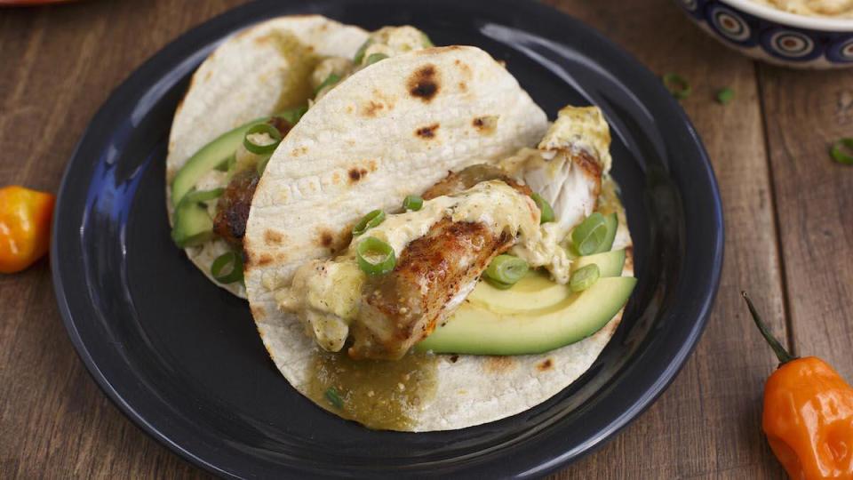 Grilled Mahi-Mahi Tacos with Spicy Mayo