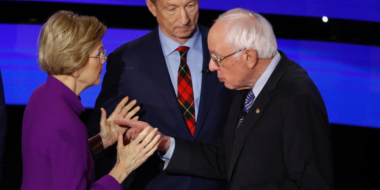 Sanders, Warren, Steyer