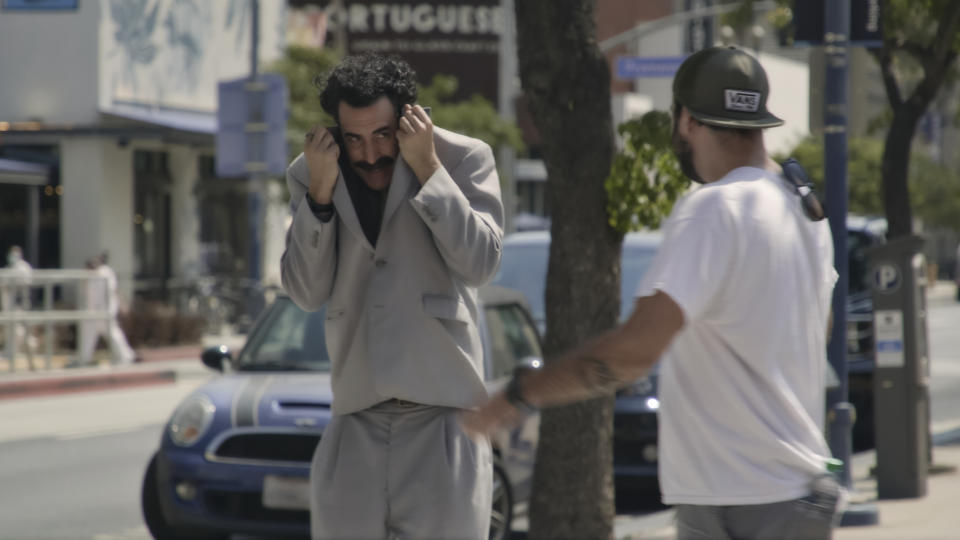 A still from Borat Subsequent Moviefilm. (Amazon Prime Video)