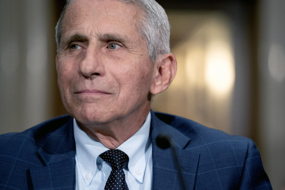 Dr. Anthony Fauci, director of the National Institute of Allergy and Infectious Diseases, arrives to testify before the Senate Health, Education, Labor, and Pensions Committee at the Dirksen Senate Office Building in Washington on Tuesday, July 20, 2021. (Stefani Reynolds/The New York Times via AP, Pool)