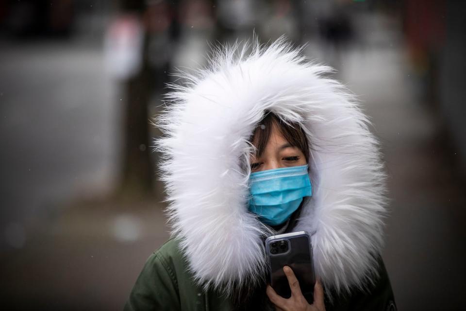 A cold winter day in Vancouver in 2021. Vancouverites are again being advised to wrap up when going outside, with Arctic air and outflow winds set to hit southwest B.C. (Ben Nelms/CBC - image credit)