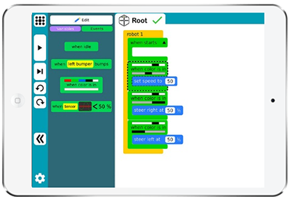 Level 1 programming is very visual. Root can work with third-party programming apps like Apples Swift Playgrounds.