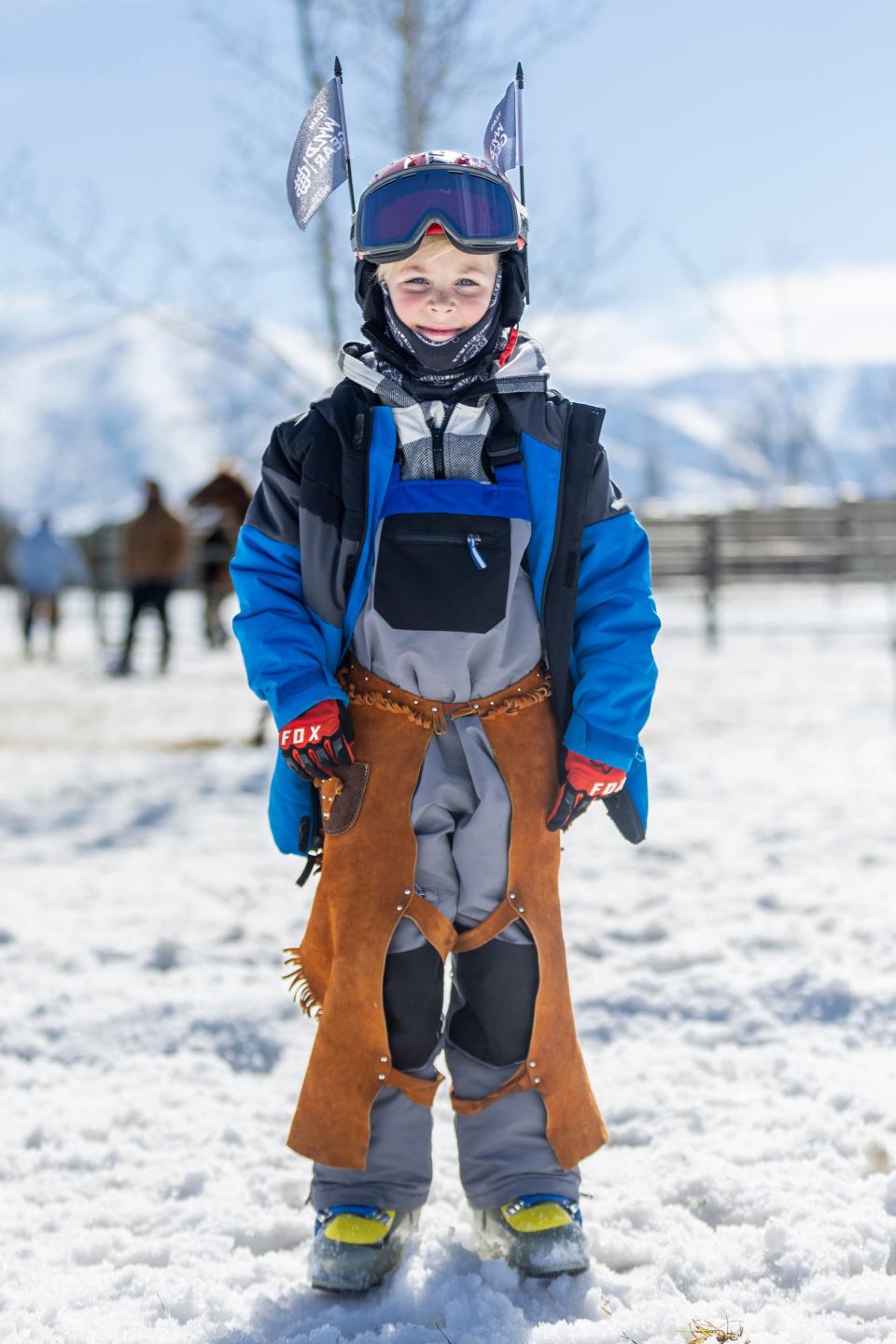 Bear Keller poses for a portrait during the 2024 Utah Skijoring competition at the Wasatch County Event Complex in Heber City on Saturday, Feb. 17, 2024. | Marielle Scott, Deseret News