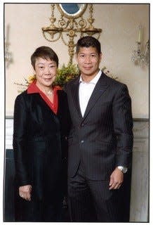 Eric Poe and his mom, Lena Chang