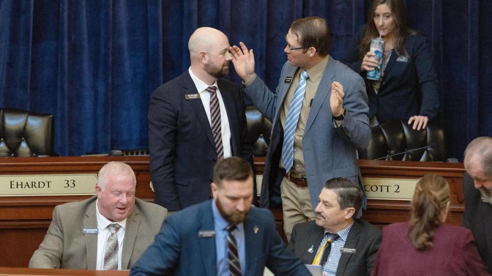 Idaho state Rep. Josh Tanner, R-Eagle, left, co-sponsored House Bill 515, which proposed making those defendants charged with lewd and lascivious conduct with children under 12 years old eligible for the death penalty. The bill died in a Senate committee.