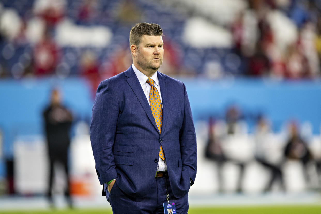 Jon Robinson is out as the Titans' general manager after almost seven seasons at the helm. (Photo by Wesley Hitt/Getty Images)