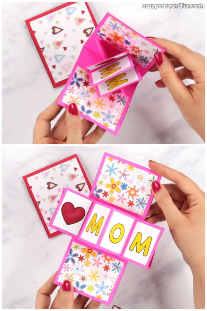 twist and pop diy mother's day cards