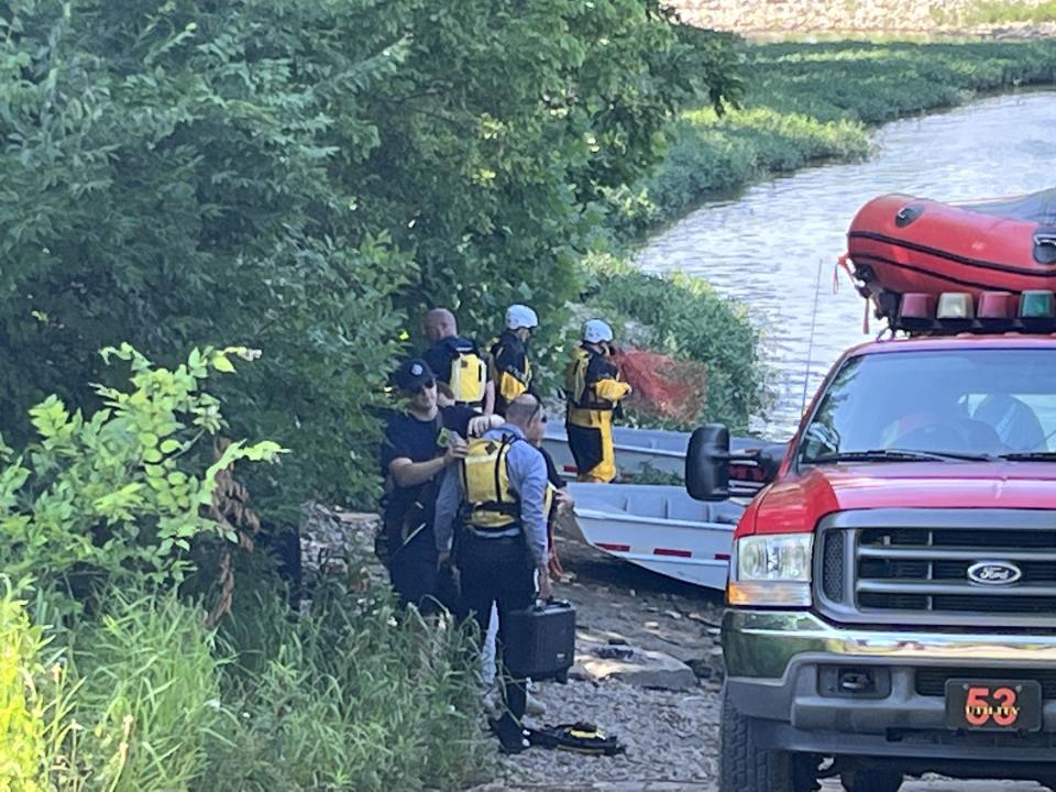 MetroParks rangers are leading an investigation on the Great Miami River Friday morning.