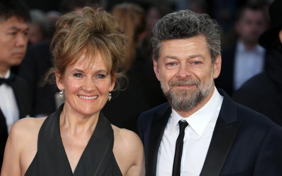 Andy Serkis with his wife Lorraine Ashbourne who has recently appeared in Bridgerton and Sherwood - Fred Duval/FilmMagic