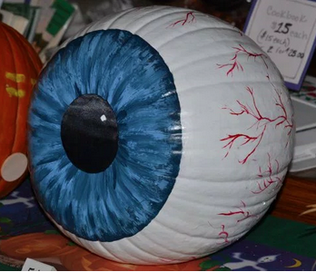 Freaky eyeball pumpkin