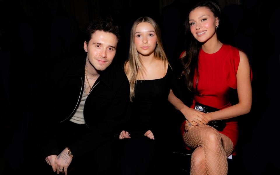 Brooklyn Beckham, Harper Beckham and Nicola Peltz