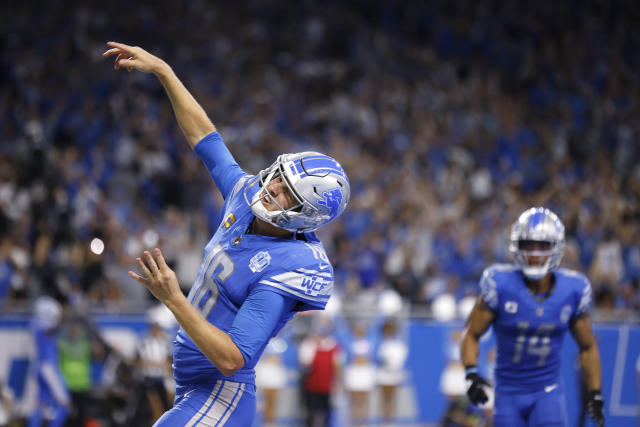 Lions quarterback Jared Goff praises fans for dominating Lambeau Field