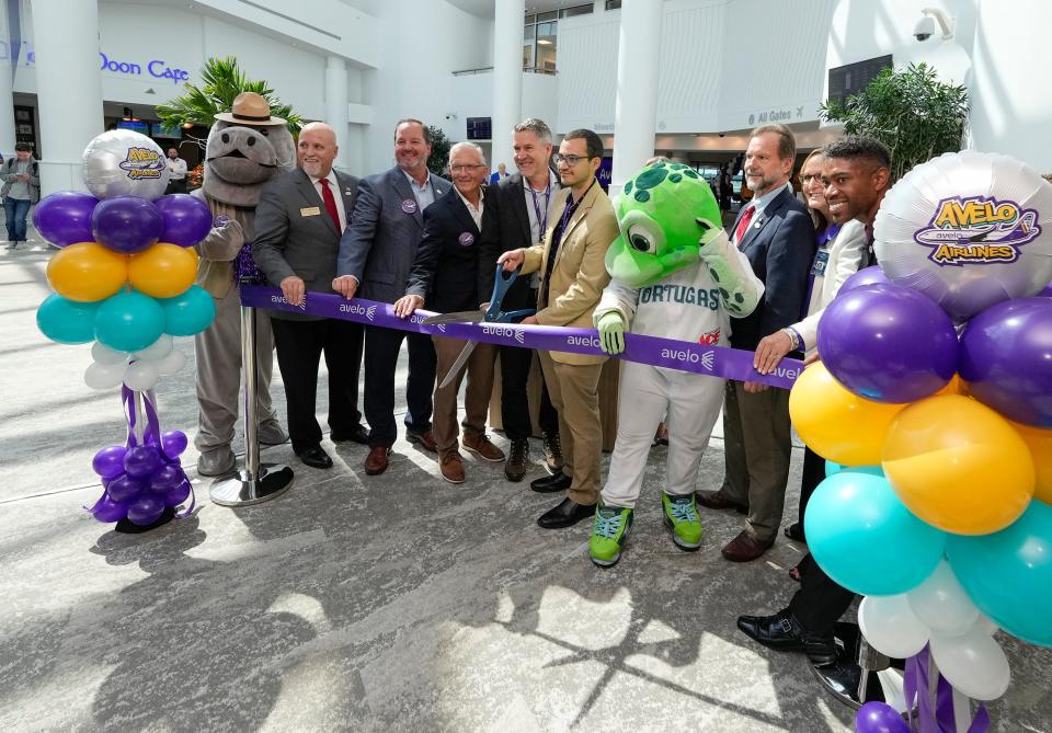 Ribbon cutting for Avelo Airlines to Daytona International Airport, Thursday, June 22, 2023. 