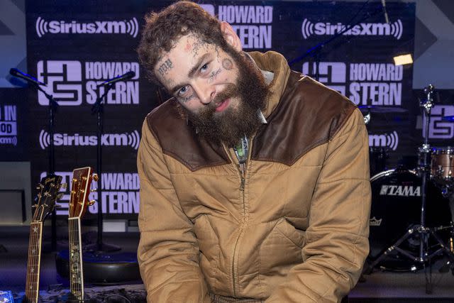 <p>Emma McIntyre/Getty</p> Post Malone on SiriusXM's 'The Howard Stern Show' on Oct. 17, 2023