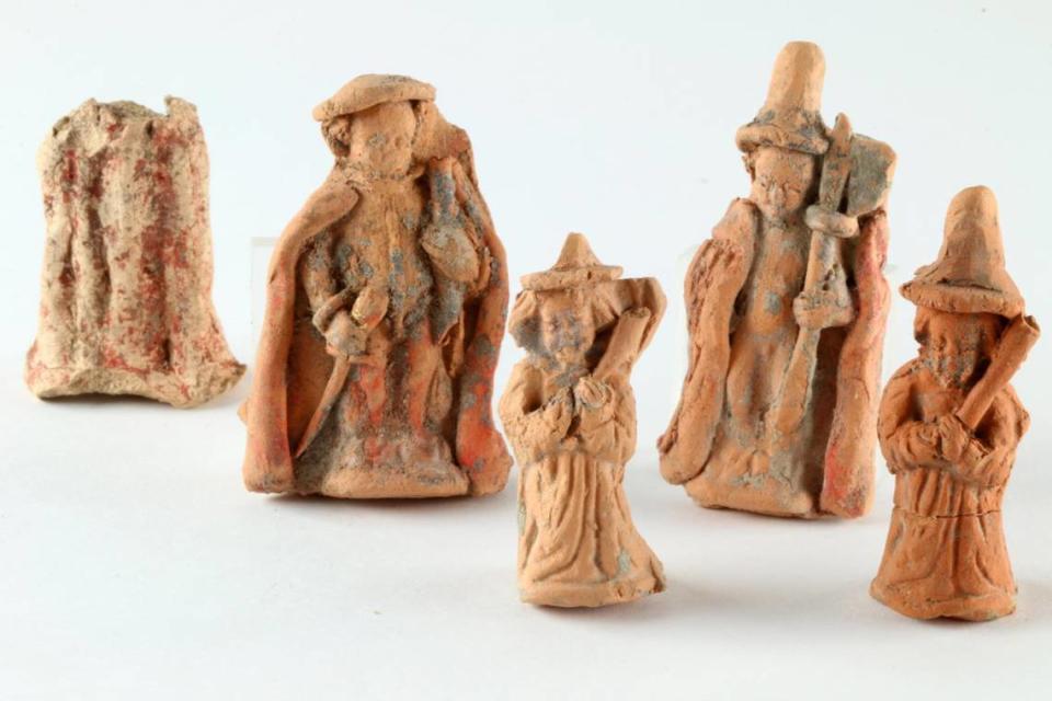 The statuettes and figurines were likely connected to religious tourism, Blanchard said. Photo by Mathilde Noël from INRAP