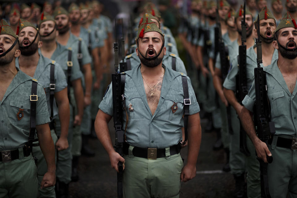 Members of La Legion, an elite unit of the Spanish Army