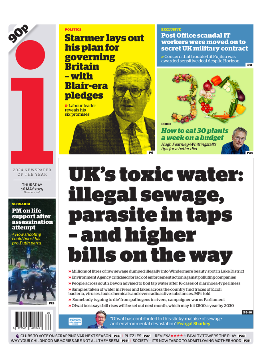 The i: UK's toxic water: illegal sewage parasite in taps and higher bills on the way