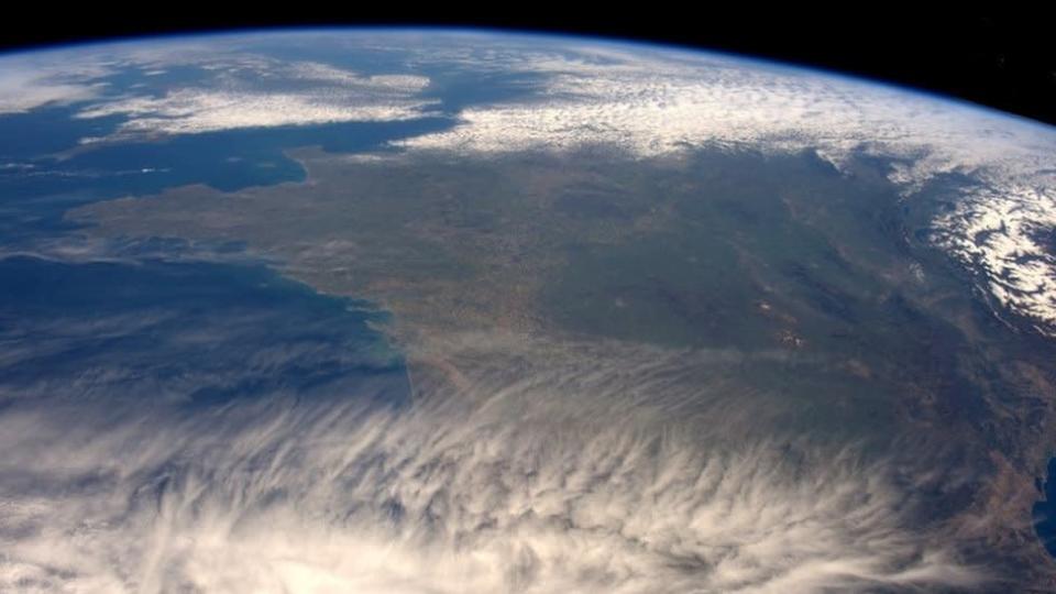 Imagem de parte da Europa vista da ISS