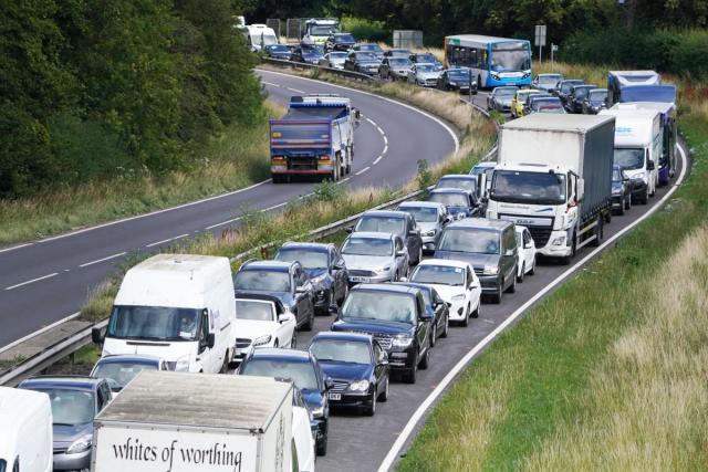 A24 in Findon is currently closed heading Southbound <i>(Image: Sussex News and Pictures)</i>