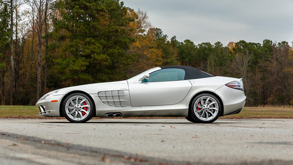 The 2008 Mercedes-Benz SLR McLaren Roadster from the side