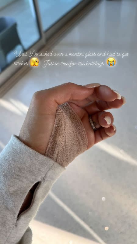 Christina Hall's bandaged palm<p>@thechristinahall/Instagram</p>