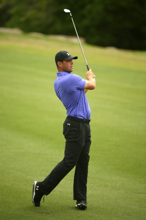 Gary Woodland of the US plays a shot on the 2nd hole during round one of the World Golf Championships Match Play, at the Austin Country Club in Texas, on March 22, 2017