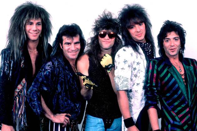 Bon Jovi's David Bryan, Tico Torres, Jon Bon Jovi, Richie Sambora, and Alec John Such in 1987 - Credit: Paul Natkin/Getty Images