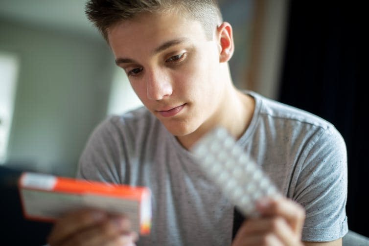 <span class="caption">Patients and their carers need to be made aware of side-effects and tell a healthcare professional immediately if they develop any.</span> <span class="attribution"><a class="link " href="https://www.shutterstock.com/image-photo/teenage-boy-mental-health-problems-taking-1443361490" rel="nofollow noopener" target="_blank" data-ylk="slk:Daisy Daisy/Shutterstock;elm:context_link;itc:0;sec:content-canvas">Daisy Daisy/Shutterstock</a></span>