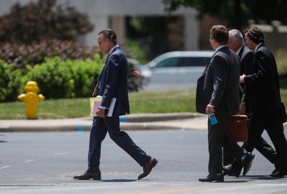 Tricia Derges attorney Al Watkins walks to the Federal Courthouse on Thursday, June 23, 2022. 