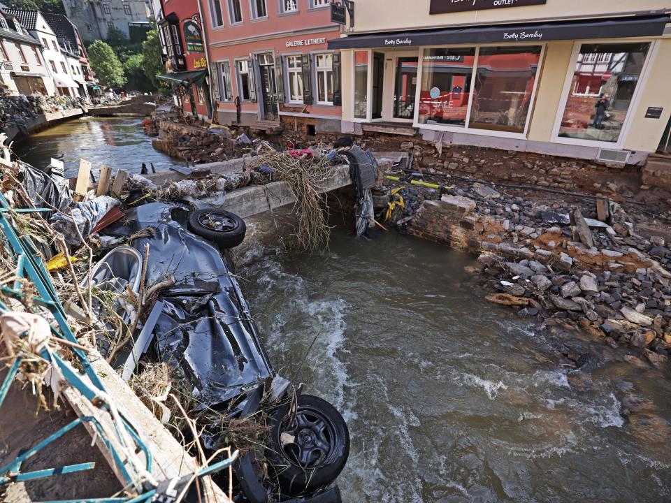 Debris resulting from flooding in Germany.