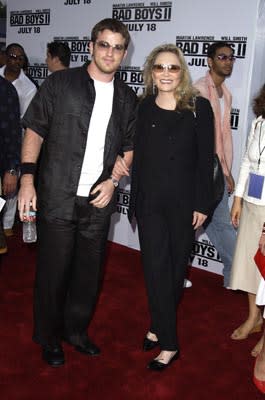 Faye Dunaway and son Liam at the LA premiere of Columbia's Bad Boys II