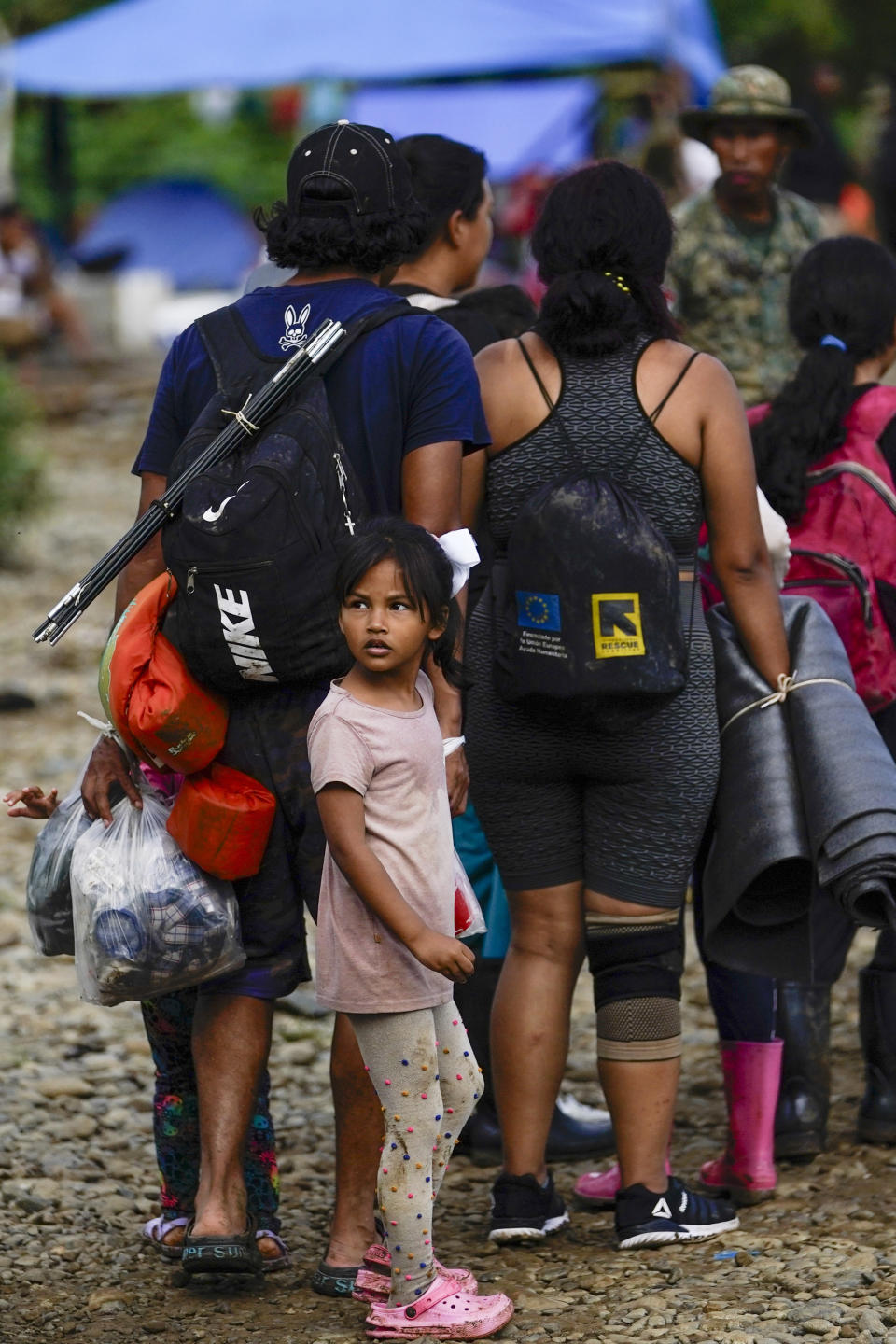 Migrants heading north take boats from Bajo Chiquito in the Darien province of Panama, Thursday, Oct. 5, 2023, after walking across the Darien Gap from Colombia. (AP Photo/Arnulfo Franco)