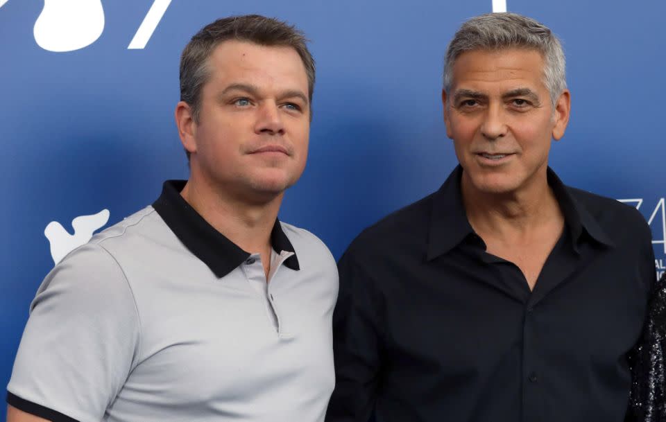 The actor joked with friend Matt Damon during an interview that his son is just like 